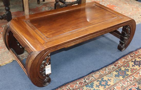 A Chinese hardwood opium table L.96cm